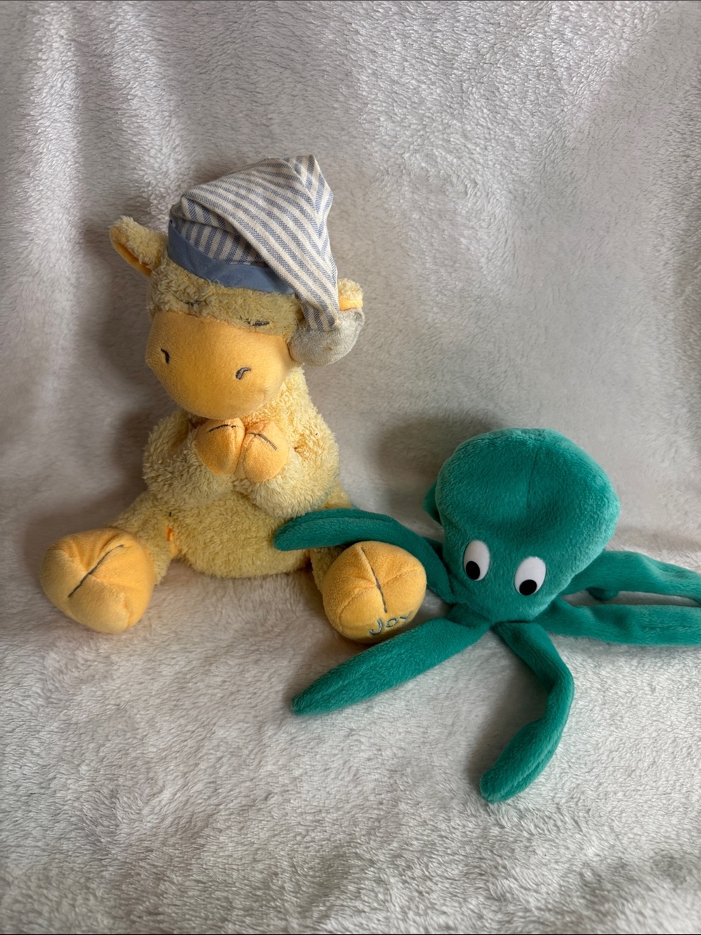 Vintage 90s Nursery Plush Lot 24K Octopus Kids II Duck